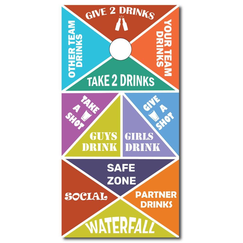 Drinking Game Cornhole Board Skin - Fairwinds Designs