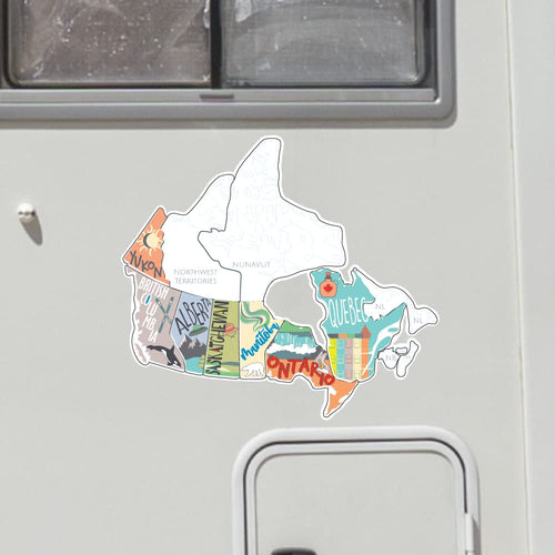 Canada RV Travel Map Sticker Set