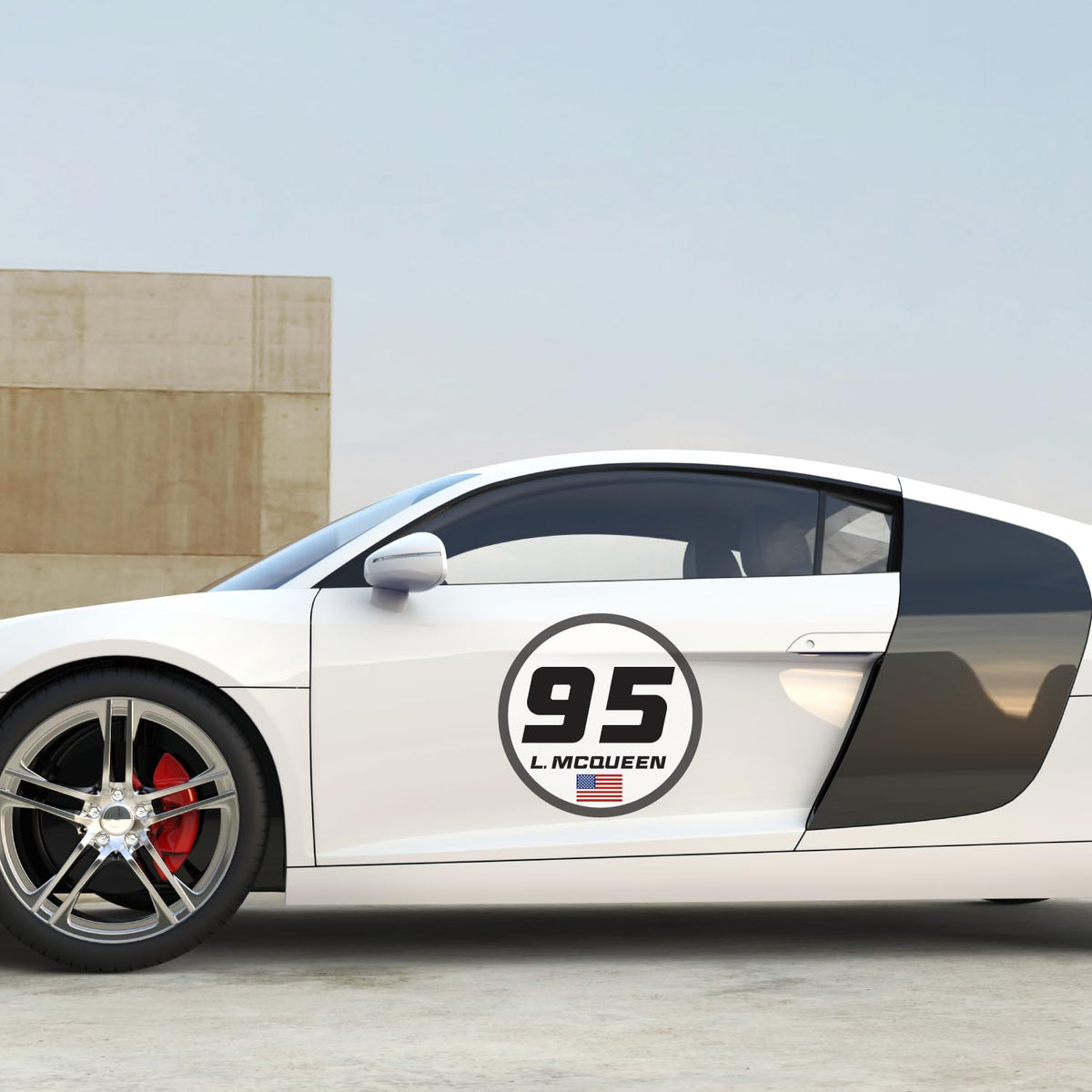 Custom Printed Race Car Number Decals