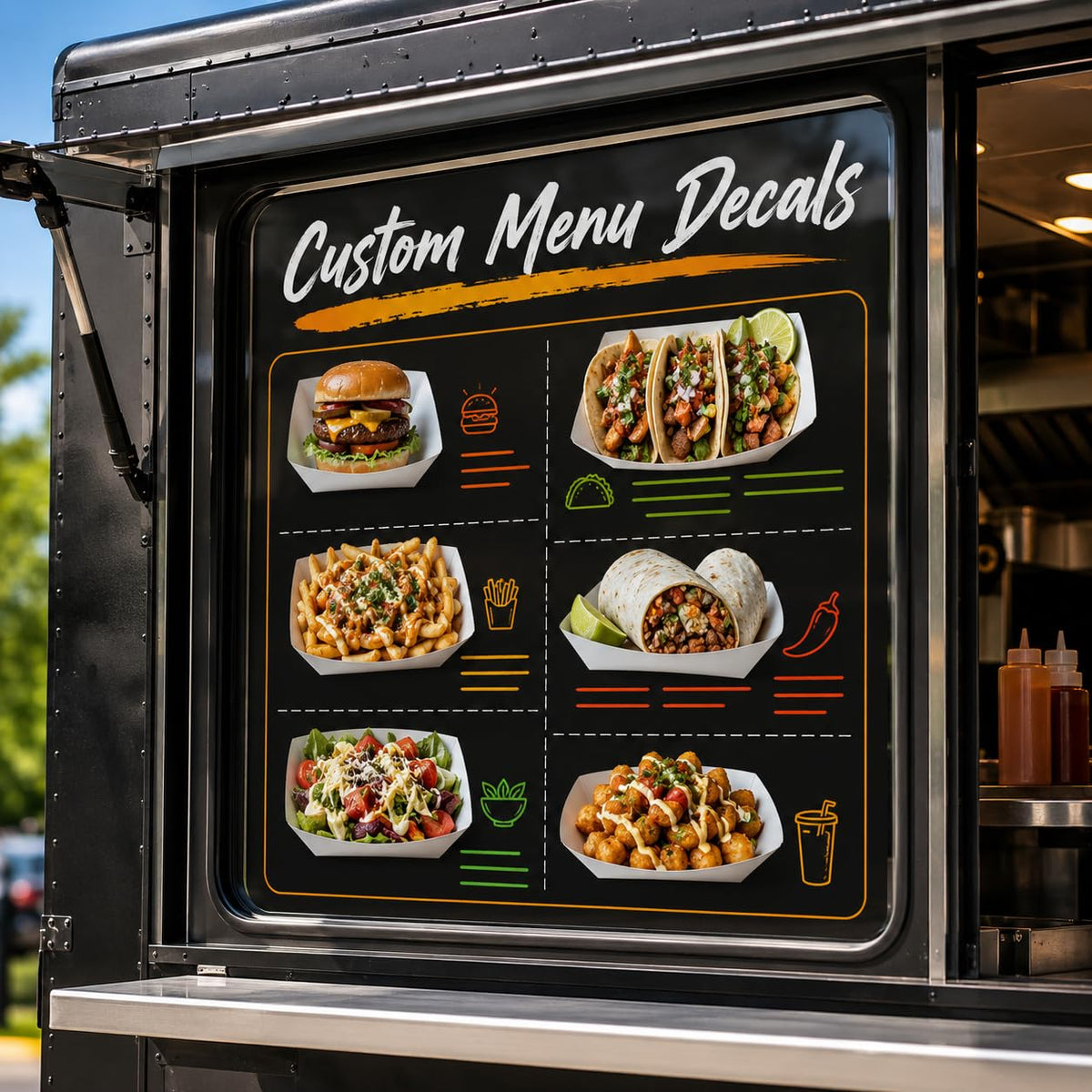Custom Food Truck Menu Decal