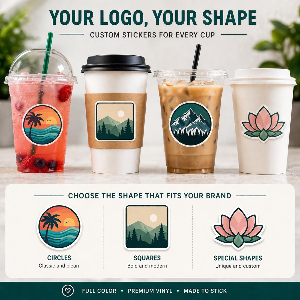 Custom Cup Stickers