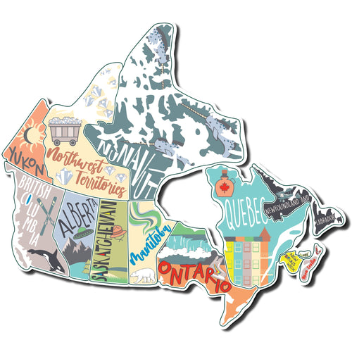 Canada RV Travel Map Sticker Set