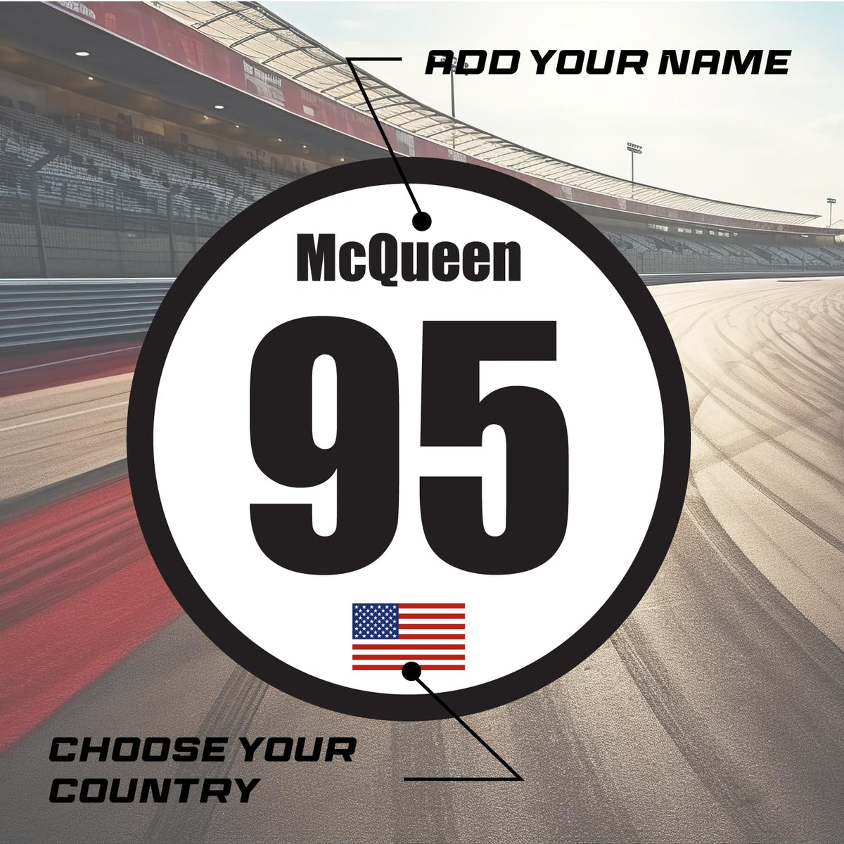 Custom Printed Race Car Number Decals