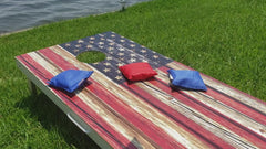 Distressed American Flag Cornhole Board Skin