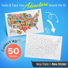 RV Sticker Travel Map USA