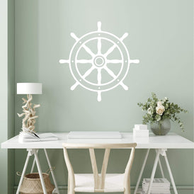 Ship Wheel Wall Sticker 22 in x 22 in - Fairwinds Designs