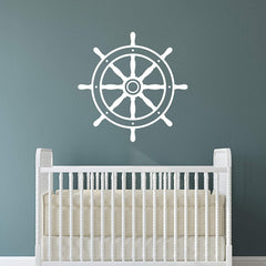 Ship Wheel Wall Sticker 22 in x 22 in - Fairwinds Designs