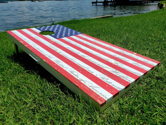 American Flag and Constitution Cornhole Board Skin - Fairwinds Designs