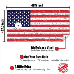 American Flag and Constitution Cornhole Board Skin - Fairwinds Designs