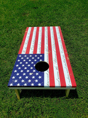 American Flag and Constitution Cornhole Board Skin - Fairwinds Designs