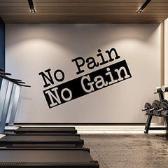 No Pain No Gain Wall Sticker 24 in x 48 in - Fairwinds Designs