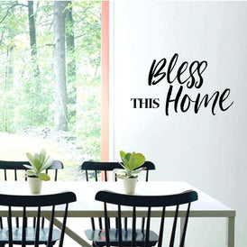 Bless This Home Wall Sticker 22 in x 14 in - Fairwinds Designs