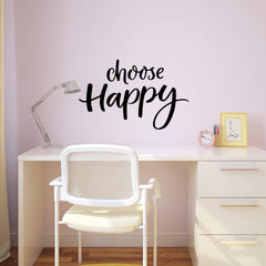 Choose Happy Wall Sticker 14 in x 22 in - Fairwinds Designs