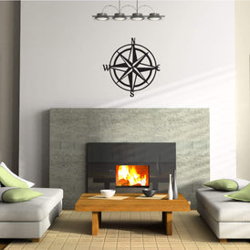 Compass Rose Wall Sticker 21 in x 20 in - Fairwinds Designs