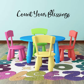 Count Your Blessings Wall Sticker 22 in x 9 in - Fairwinds Designs