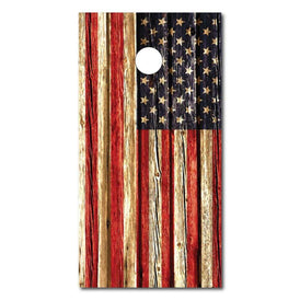 Distressed American Flag Cornhole Board Skin - Fairwinds Designs