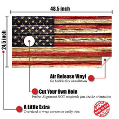 Distressed American Flag Cornhole Board Skin - Fairwinds Designs