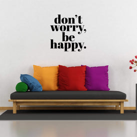 Dont Worry Be Happy Wall Sticker 22 in x 22 in - Fairwinds Designs