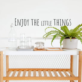 Enjoy The Little Things Wall Sticker 22 in  x 4 inches - Fairwinds Designs