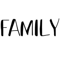 Family Vinyl Wall Sticker 22 in x 10 in - Fairwinds Designs