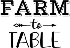 Farm to Table Wall Sticker 22 in x 15 in - Fairwinds Designs