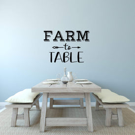 Farm to Table Wall Sticker 22 in x 15 in - Fairwinds Designs