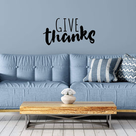 Give Thanks Wall Sticker 22 in x 18 in - Fairwinds Designs