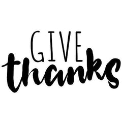 Give Thanks Wall Sticker 22 in x 18 in - Fairwinds Designs