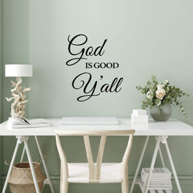 God is Good Ya'll Wall Sticker 22 in x 25 in - Fairwinds Designs