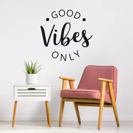 Good Vibes Only Wall Sticker 20 in x 20 in - Fairwinds Designs