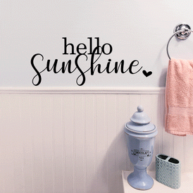 Hello Sunshine Wall Sticker 9 in x 22 in - Fairwinds Designs