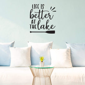 Life is Better at The Lake Wall Sticker 24 in x 22 in - Fairwinds Designs