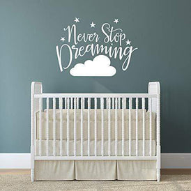 Never Stop Dreaming Wall Sticker 21 in x 30 in - Fairwinds Designs