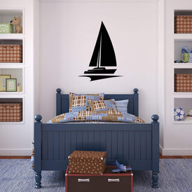 Sailboat Wall Sticker 29 in x 22 in - Fairwinds Designs