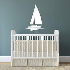 Sailboat Wall Sticker 29 in x 22 in - Fairwinds Designs