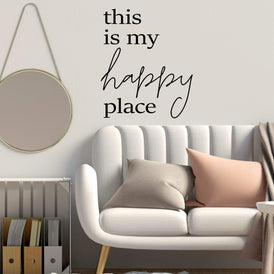 This is My Happy Place Wall Sticker 19 in x 23 in - Fairwinds Designs