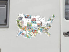 US States Travel Map Design 2 - Fairwinds Designs