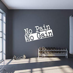 No Pain No Gain Wall Sticker 24 in x 48 in - Fairwinds Designs